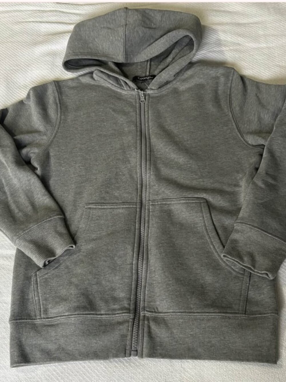 🔥4 for $25 Grey Full-Zip Hoodie Kids Size L/G 10–12
